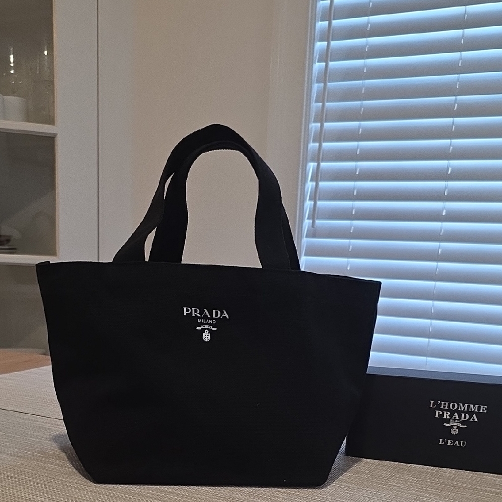 PRADA Mini Tote Bag Novelty Blavk Limited Edition